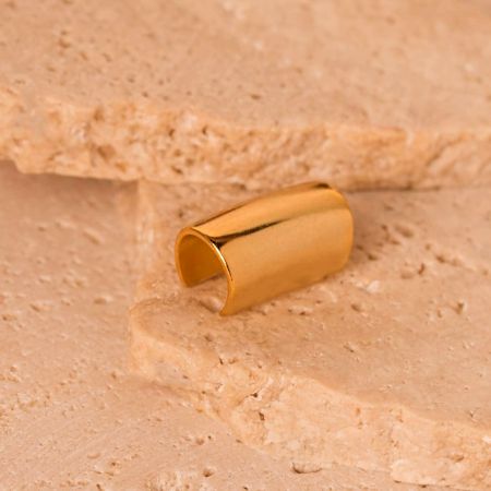 22K Gold Plated Ear Cuff â€“ No Piercing Required | Brass Handmade Jewelry for Women